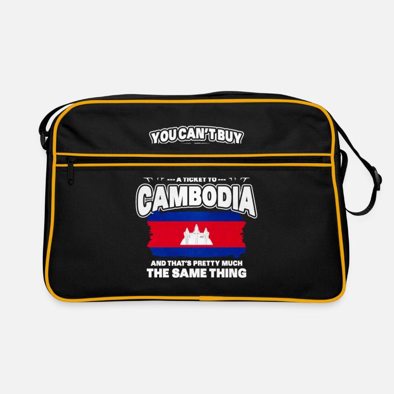 Cambodge - Sac Retro - noir/or