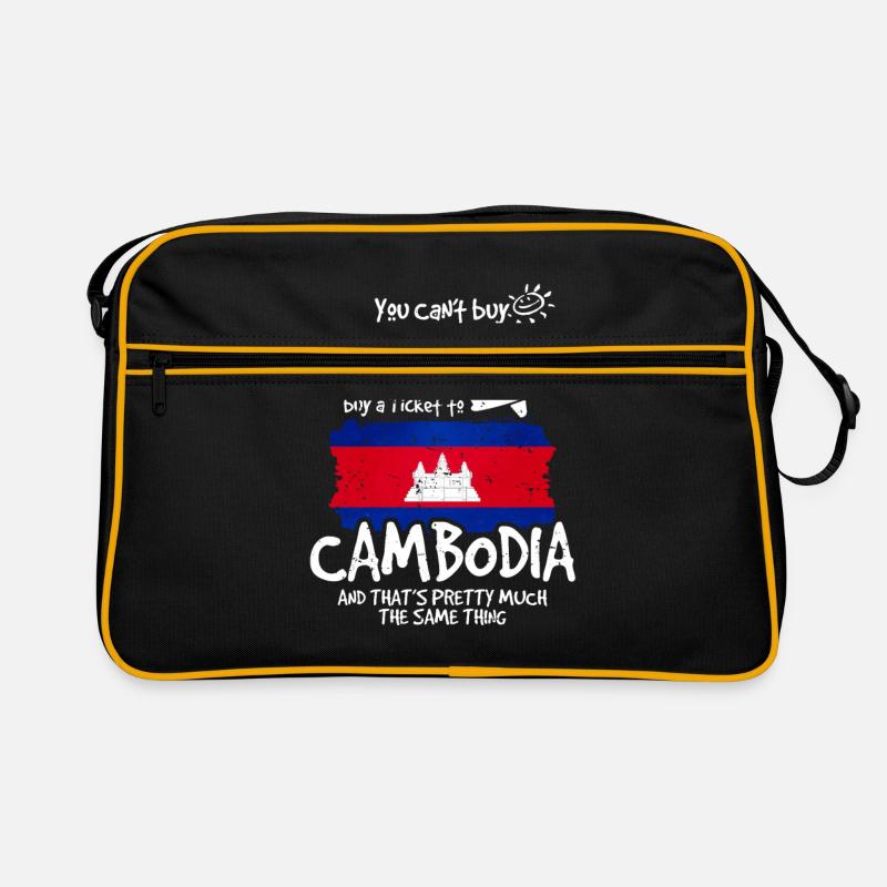 Cambodge - Sac Retro - noir/or