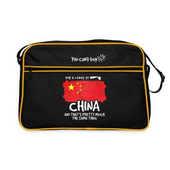 China - Retro Tasche - Schwarz/Gold - Vorne