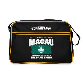Macau - Retro Tasche - Schwarz/Gold - Vorne