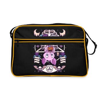 Horror Halloween Creepy Kawaii Pastel Goth - Retro Tasche - Schwarz/Gold - Vorne