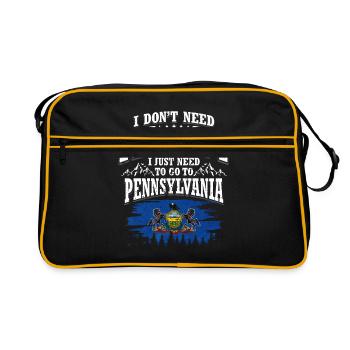 Pennsylvania - Retro Bag - black/gold - Front