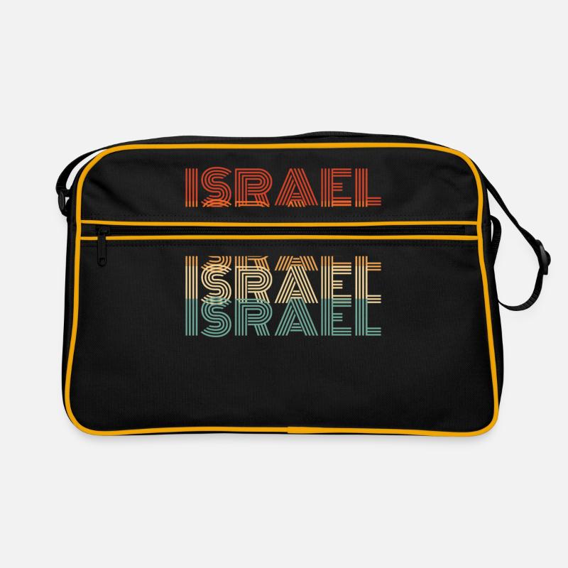 Israel - Retro Tasche - Schwarz/Gold