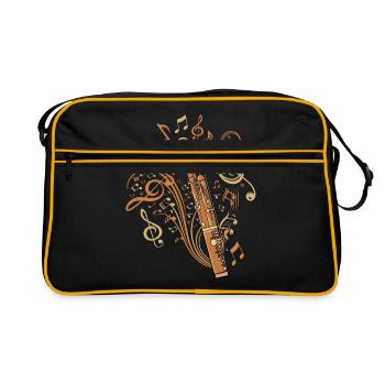 oboe, player, musical instrument, big band, bassoon - Retro Bag - black/gold - Front
