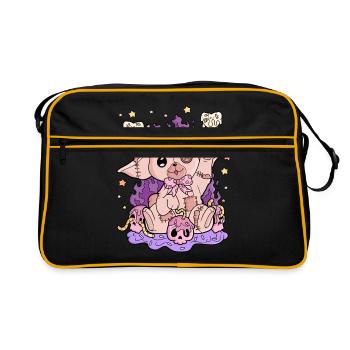 Creepy Kawaii Pastel Goth Horror - Retro Tasche - Schwarz/Gold - Vorne