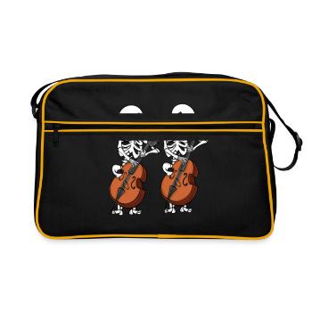 Contrebasse Skeletons Orchestra Big Band Contrebasse - Sac Retro - noir/or - Devant