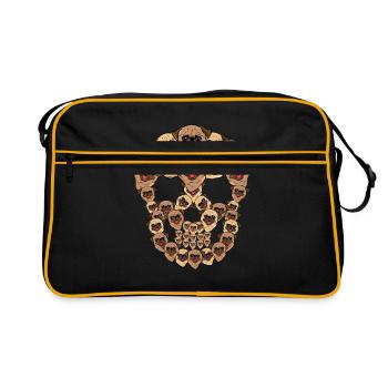Carlin Propriétaire de Chien Cadeau Femmes Chien Carlin - Sac Retro - noir/or - Devant