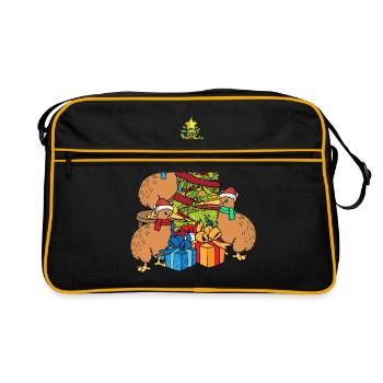 Arbre de Noël Kiwi Bird Australia - Sac Retro - noir/or - Devant