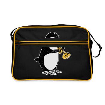 Penguin Trumpet Gift Kids Big Band Music - Sac Retro - noir/or - Devant