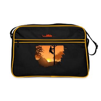 Cable Installer Gift Men Cable Installer - Retro Bag - black/gold - Front