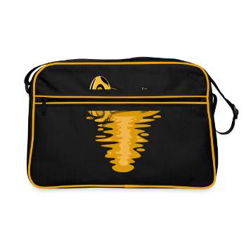 Trompetenspieler Geschenk Mann Jazz Musik Trompete - Retro Tasche - Schwarz/Gold - Vorne
