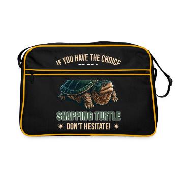 Alligator Snapping Turtle Saying | Funny - Retro Bag - black/gold - Front