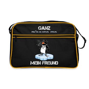 Very thin , my friend. Penguin Tshirt | - Retro Bag - black/gold - Front