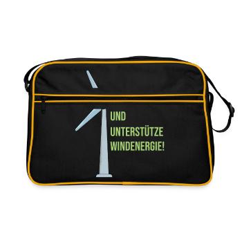 Une bouffée d’air frais pour l’avenir | Partisans de la - Sac Retro - noir/or - Devant