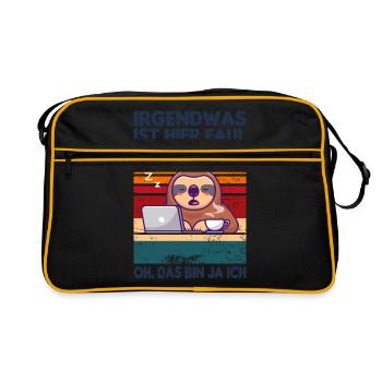 Something's rotten here, oh, that's me | - Retro Bag - black/gold - Front
