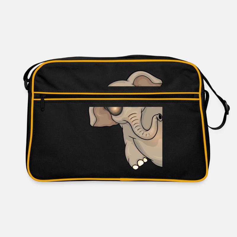 Lustiger Elefant Geschenk Kinder Elefant Retro Tasche
