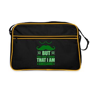 Moustache moustache moustache moustache - Sac Retro - noir/or - Devant