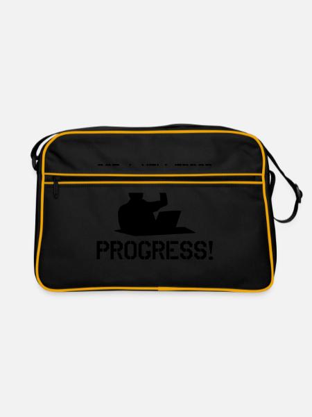 Got A New Error Progress Coder Software Developer - Retro Tasche - Schwarz/Gold - Vorne
