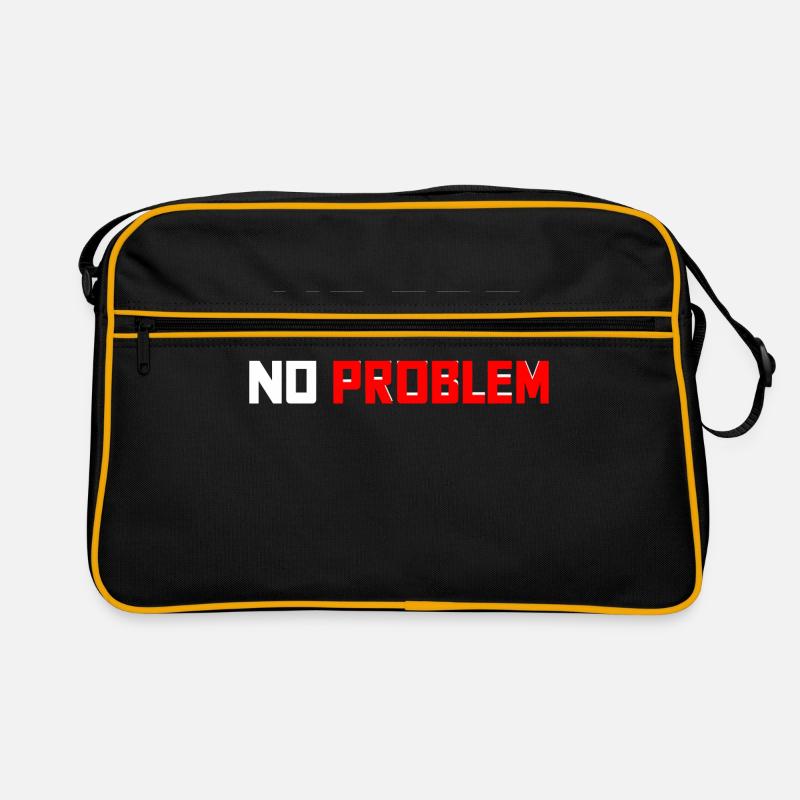 Pas d'ego, pas de problème - Sac Retro - noir/or