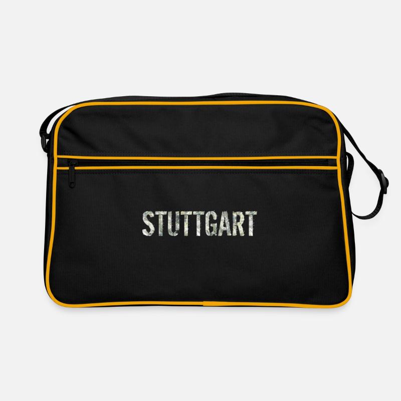 Stuttgart - Stuttgart meine Stadt! - Retro Tasche - Schwarz/Gold