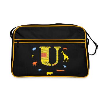 afrique u - Sac Retro - noir/or - Devant