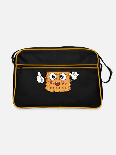 Biscuits Repas gourmand cadeau - Sac Retro - noir/or - Devant