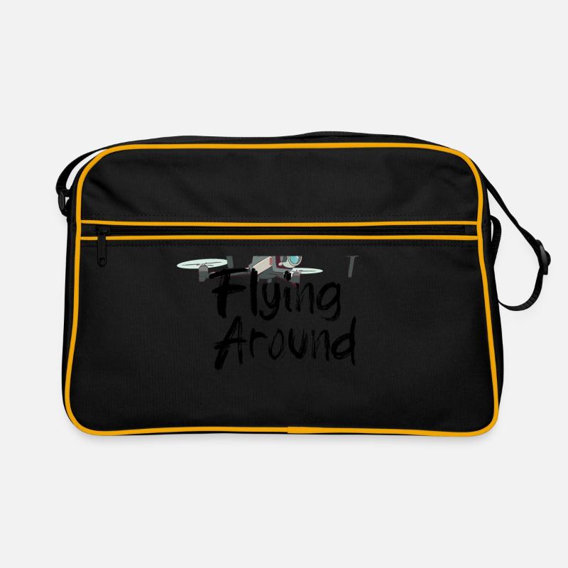 Flying Around Drone Flying Quadcopter Pilot RC Dro Retro Bag