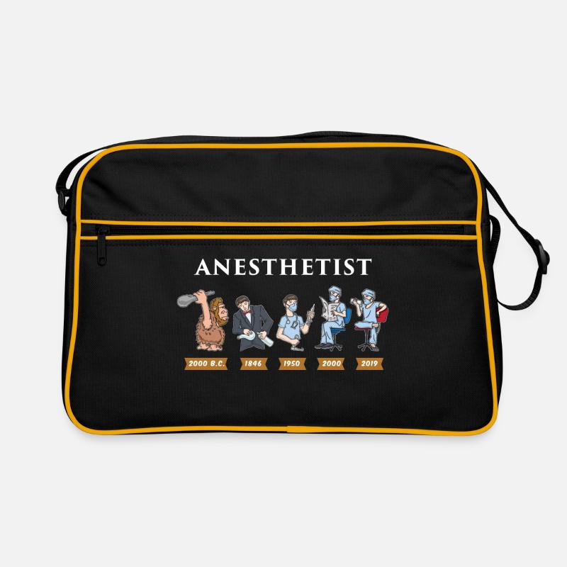 Evolution of Anesthetist - Retro Tasche - Schwarz/Gold
