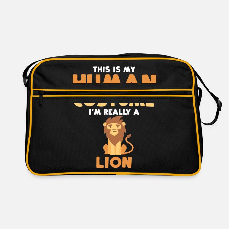 This Is My Human Costume I'm Really A Lion Gift Retro Bag