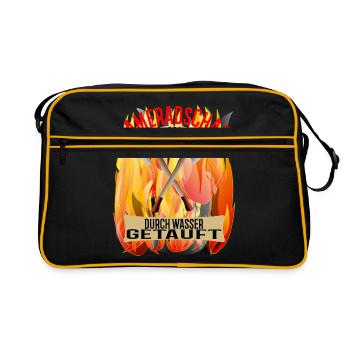 Fire brigade camaraderie gift voluntary - Retro Bag - black/gold - Front