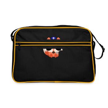 Police Fox, Sheriff Cops Policeman Police Animal - Retro Bag - black/gold - Front