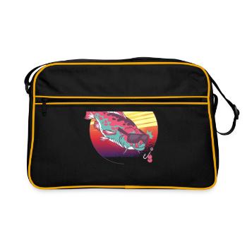 Ne me donnez pas de bouillettes ... cadeau de pêche à la carpe - Sac Retro - noir/or - Devant