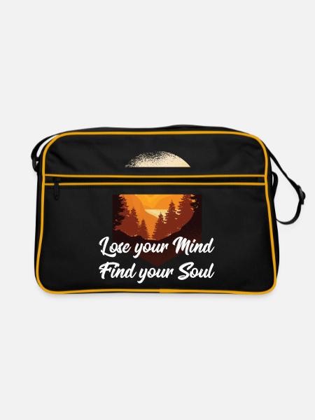 lose mind find soul cadeau t - shirt - Sac Retro - noir/or - Devant