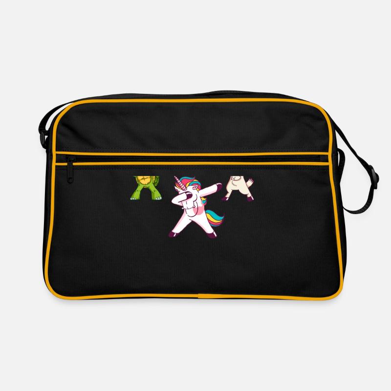 Dab Dabbing Einhorn Ziege Schildkröte Geschenk Retro Tasche