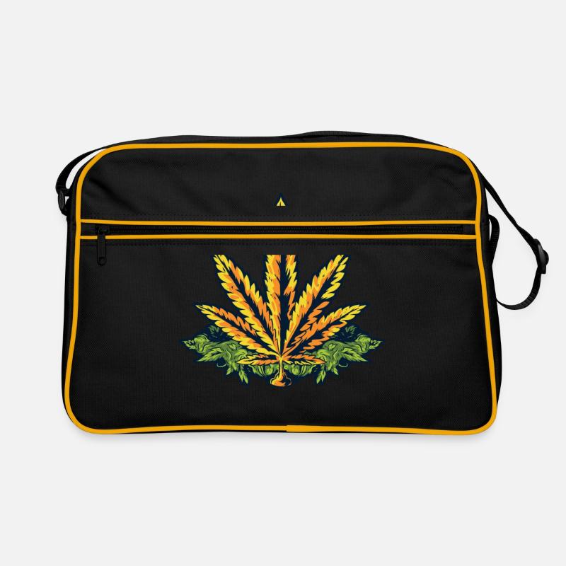 Cannabis Hemp Leaf Weed Dope Kiffer Gift Retro Bag