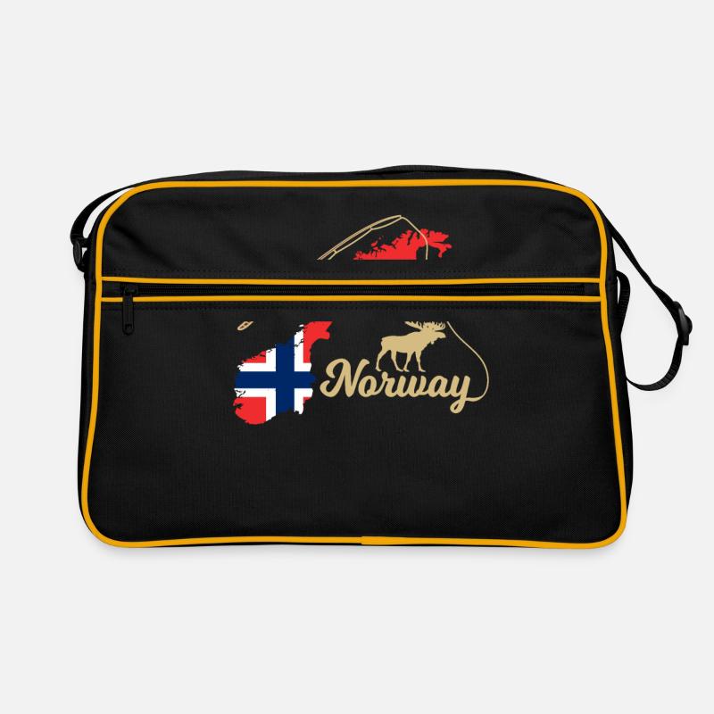 Norway tour gift moose flag angel Retro Bag
