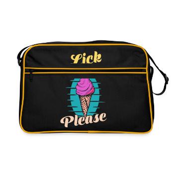 Please leak me ice cream summer - Retro Bag - black/gold - Front