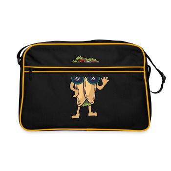 Burrito Wrap Mexican - Retro Bag - black/gold - Front