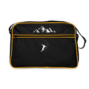 Apres Ski ski descente Piste de ski Hang Vacances de ski - Sac Retro - noir/or - Devant