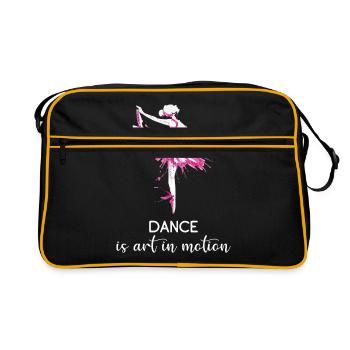 La danse classique est un art en mouvement - Sac Retro - noir/or - Devant