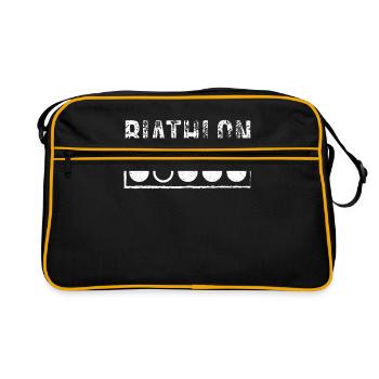 Biathlon target biathlete - Retro Bag - black/gold - Front