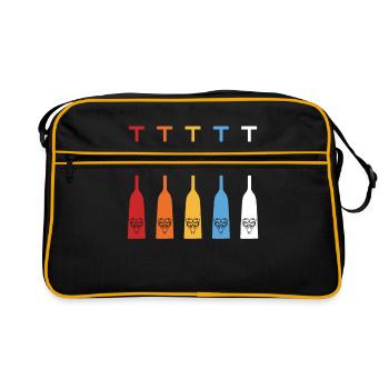 Dragon boat paddle retro - Retro Bag - black/gold - Front