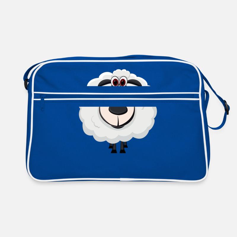 Sheep farmer shepherd sleeping sheep lamb pasture Retro Bag