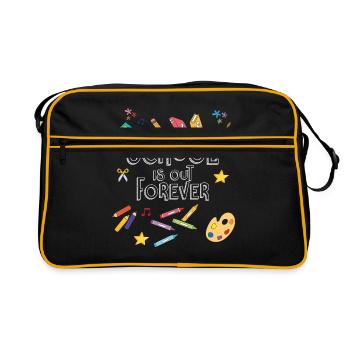 École à l’école pour toujours - Fin de l’école - Sac Retro - noir/or - Devant