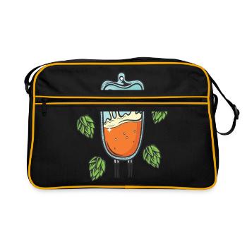 Bière goutte-à-goutte hôpital médecin secours boire secours - Sac Retro - noir/or - Devant