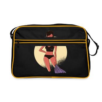 Sexy femme en vacances Soleil Sexy Girl - Sac Retro - noir/or - Devant