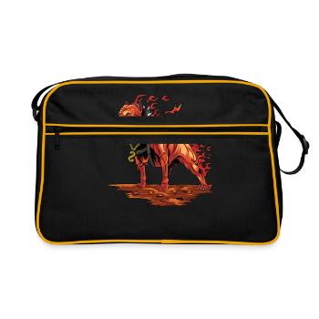 Pitbull chien chien chien chien dog - Sac Retro - noir/or - Devant
