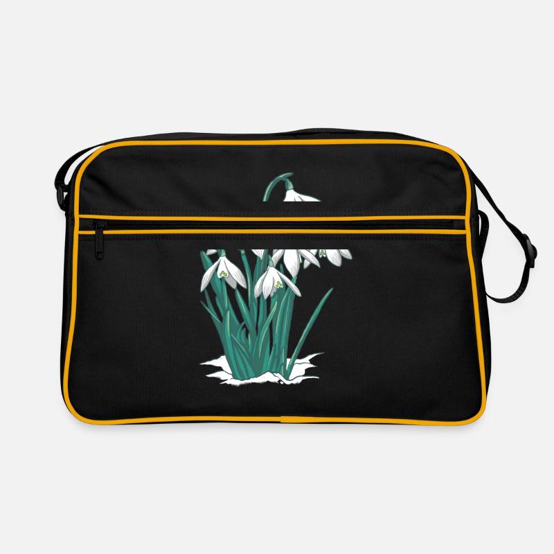 Snowdrops flowers plants Retro Bag