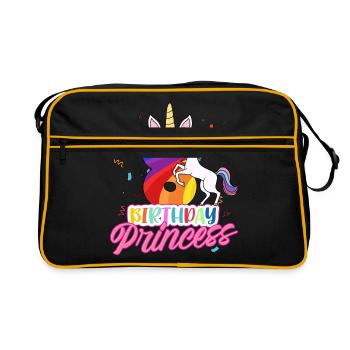 8th Birthday Girl - Retro Bag - black/gold - Front