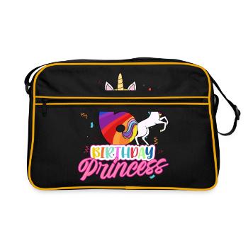 6th Birthday Girl - Retro Bag - black/gold - Front